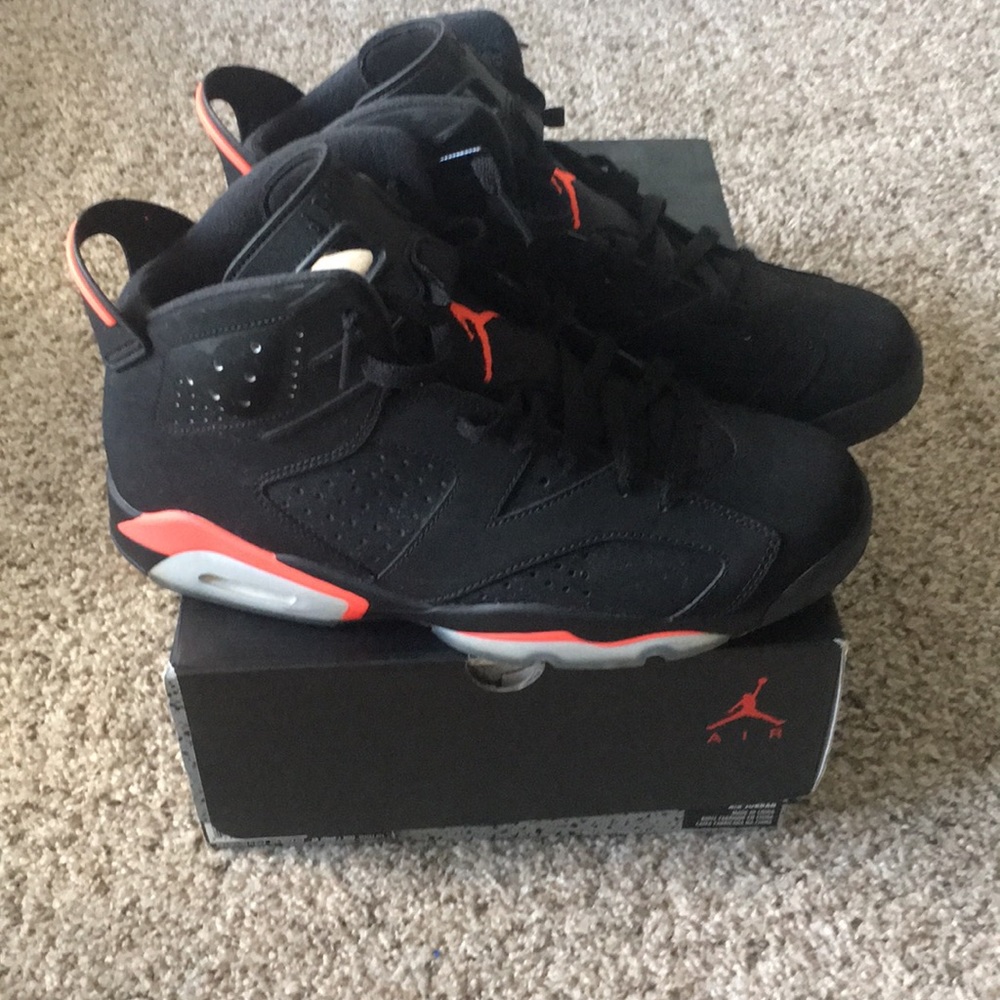 Black infrared Jordan 6s